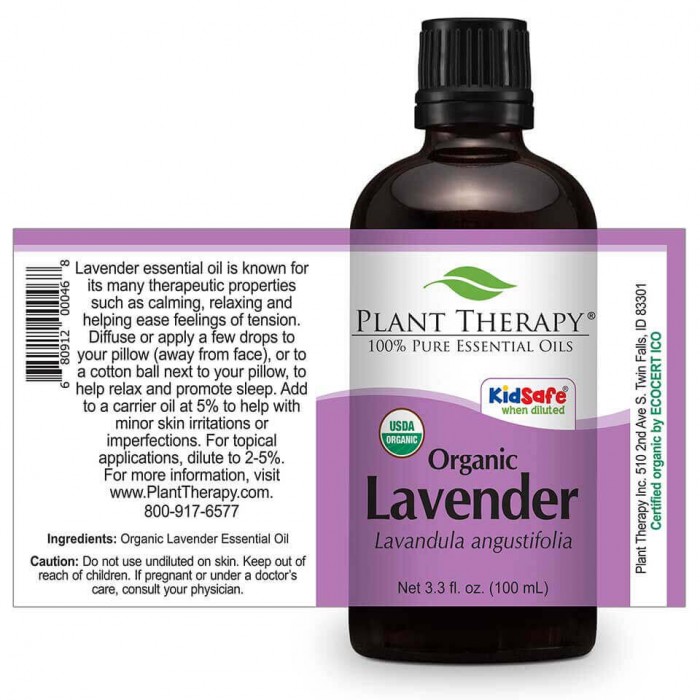 Organic Lavender Essential Oil -ingredients - Herbane Health