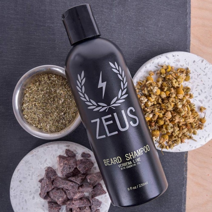 Beard Shampoo Wash 8 fl oz, Zeus Vanilla Rum - Essential Oils